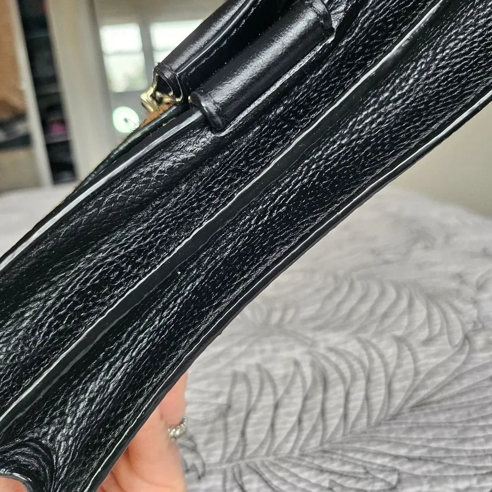 GUC Kate Spade Havana Parchment Drive Calf Hair Leopard Black Crossbody Bag